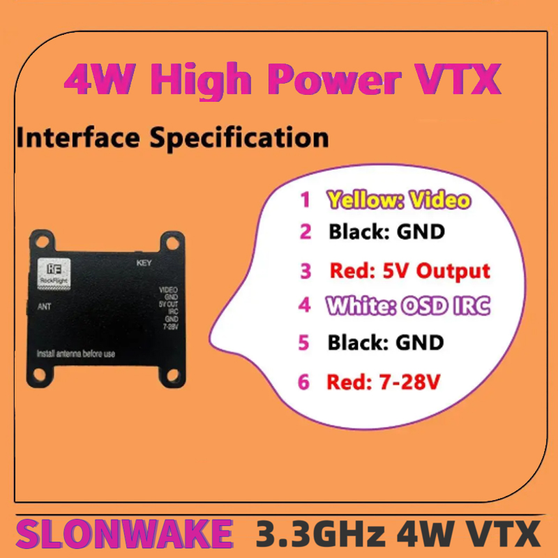 SLONWAKE FPV 3.3G 16CH 4000mW  - đánh giá và giá Fpv Antenna Receiver
