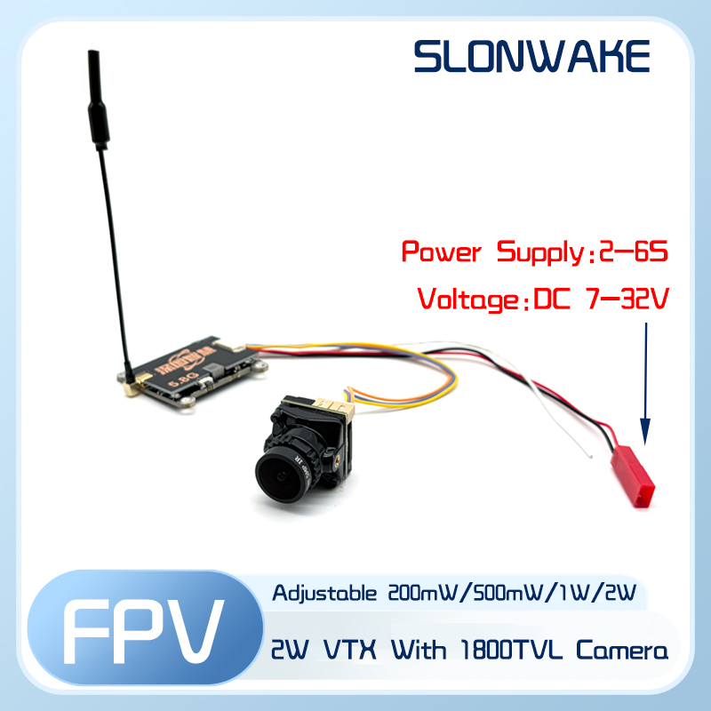SLONWAKE 5.8G 56CH 2W transmit - đánh giá và giá Fpv Camera Cmos