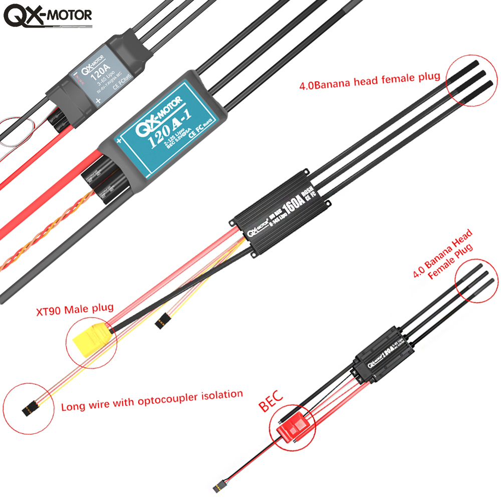 20A-120A Brushless ESC Speed C - đánh giá và giá Drone Rc Jet