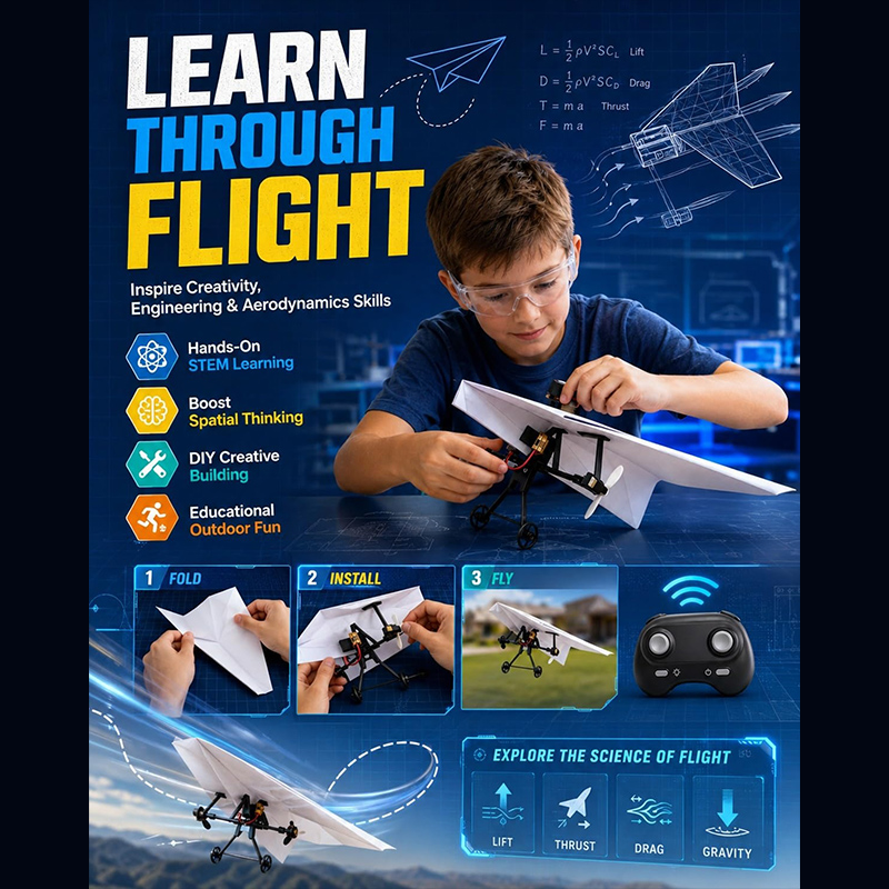 Rc Paper Airplane Kit With Gyr - đánh giá và giá Drone Rc Jet